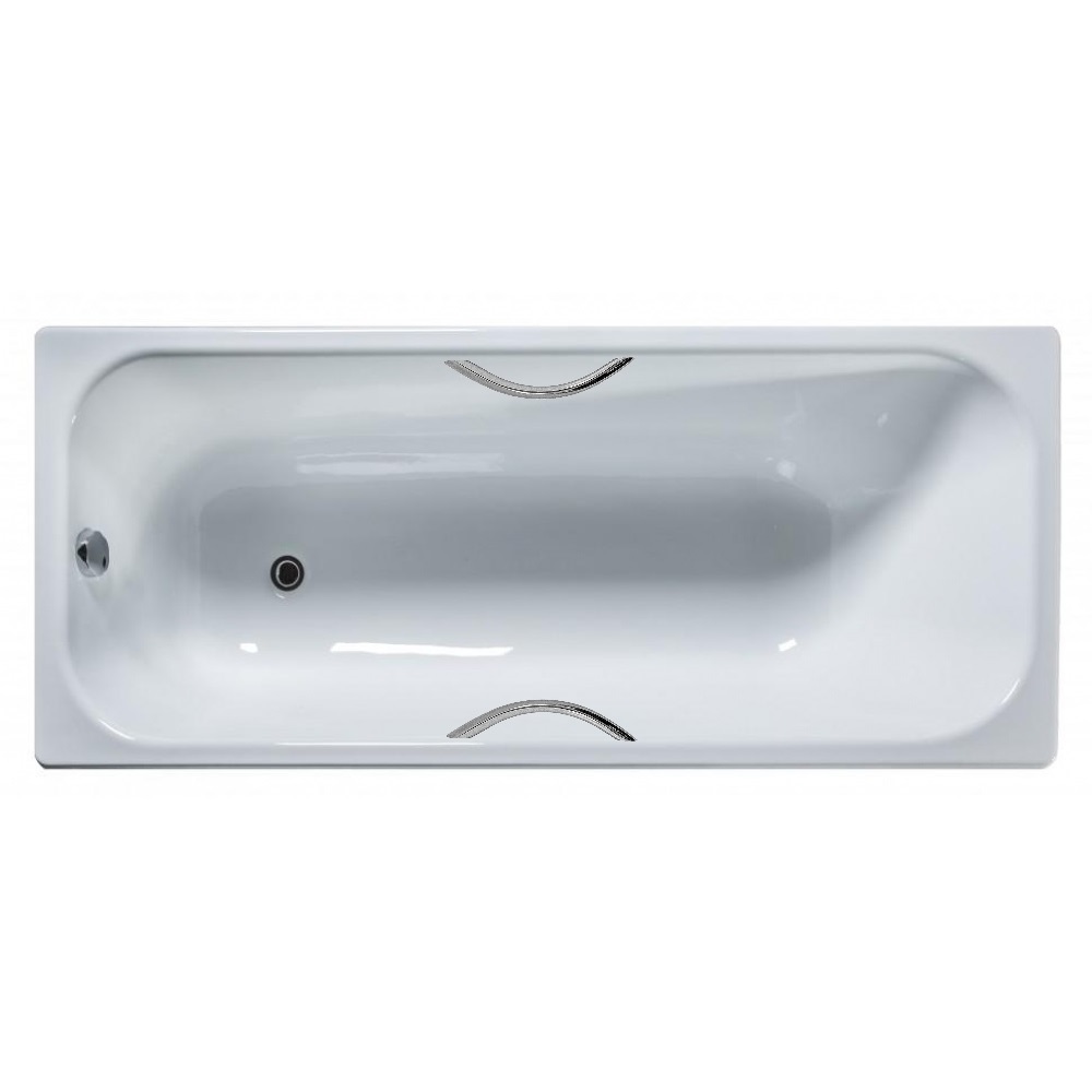 Ванна чугунная Элегия 170x70 (углубленная) с отверстиями для ручек