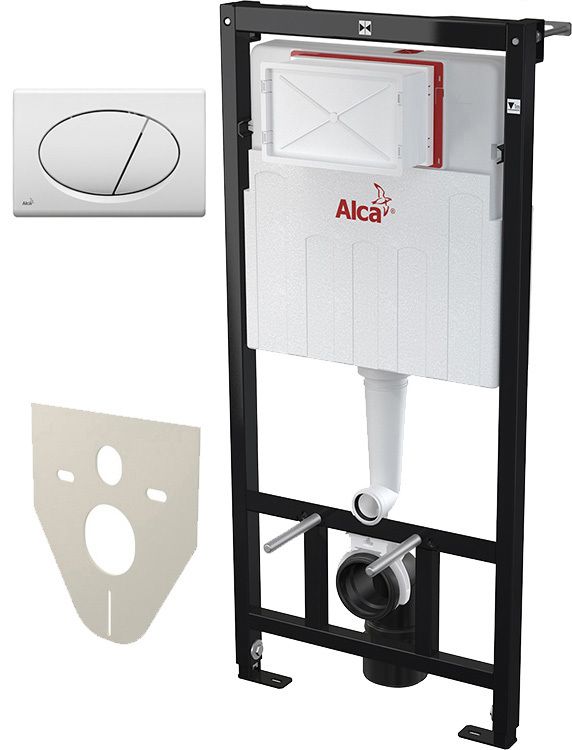 Инсталляция для унитаза AlcaPlast AM101/1120-4:1 + М70 + М91 с кнопкой смыва (белая)