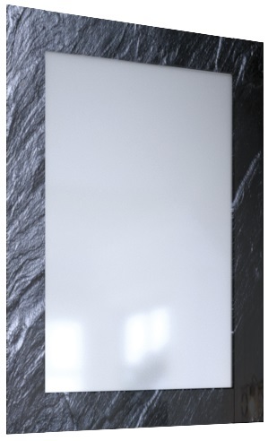 Зеркало Marka One Glass 60 с подсветкой, black stone