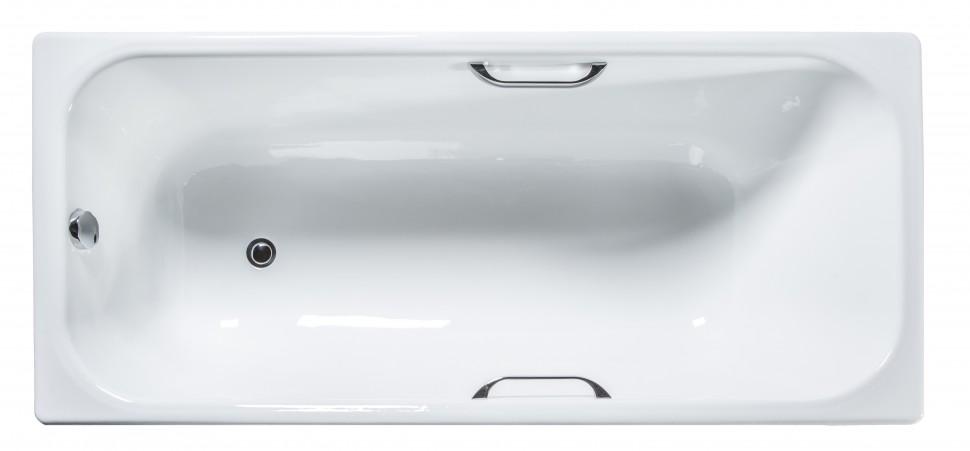 Ванна Ностальжи 170x75 с отверстиями для ручек углубленная с гладким дном