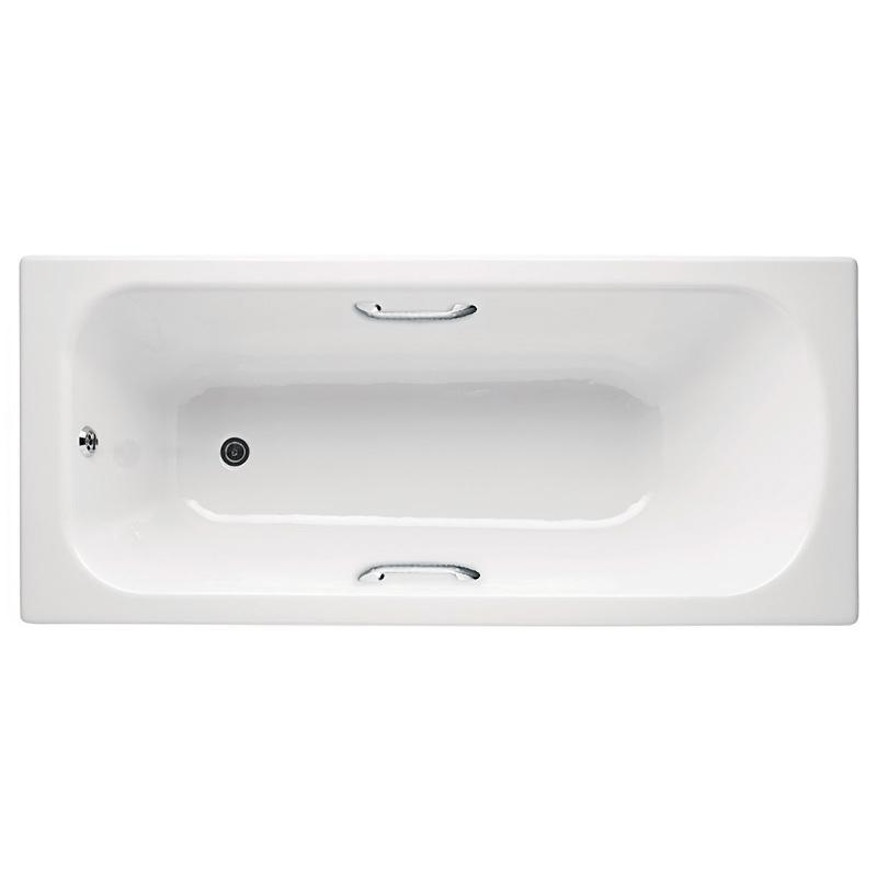 Ванна чугунная Классик 150х70 с отверстиями для ручек с гладким покрытием