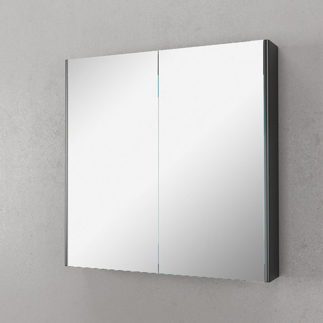 Зеркальный шкаф Velvex Klaufs 80, черный