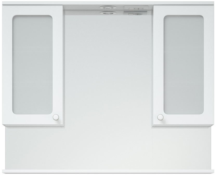 Зеркальный шкаф Corozo Прованс 105/С с подсветкой, белый