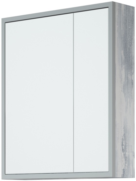 Зеркальный шкаф Corozo Айрон 60, серый/арт