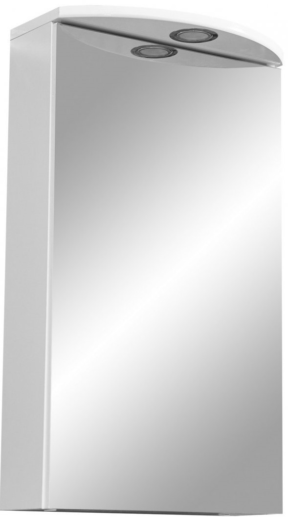 Зеркальный шкаф Stella Polar Альда 40/С с подсветкой, правый, белый