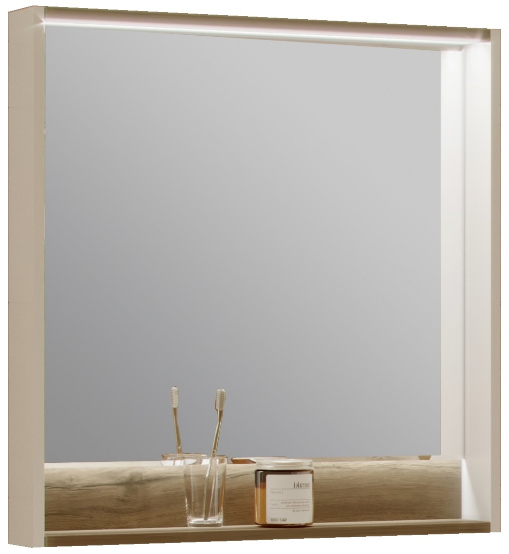 Зеркало Акватон Капри 80 с LED подсветкой, таксония темная