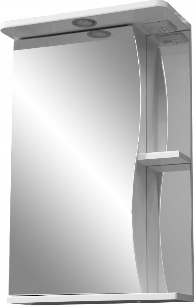 Зеркальный шкаф Stella Polar Верея 55/С с подсветкой, левый, белый