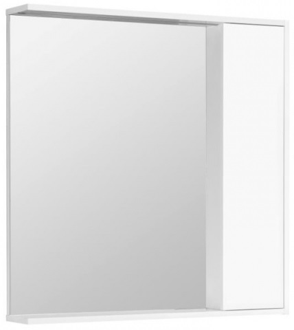 Зеркальный шкаф Акватон Стоун 80 с LED подсветкой, белый