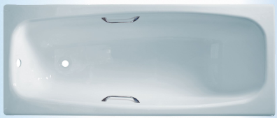 Ванна Грация с отверстиями для ручек 170х70 с гладким покрытием дна
