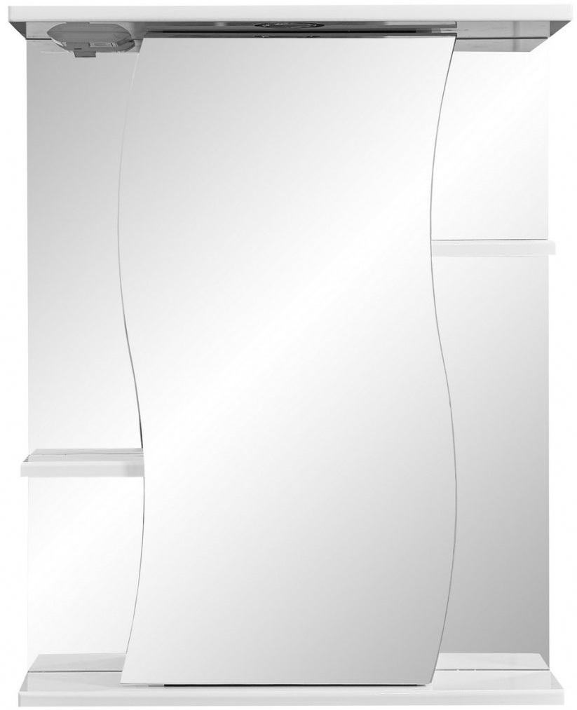 Зеркальный шкаф Stella Polar Лолита 55/С с подсветкой, правый, белый