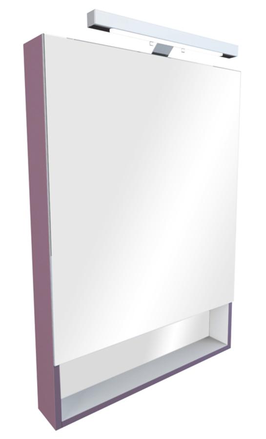 Зеркальный шкаф Roca Gap 80см. фиолетовый со светильником