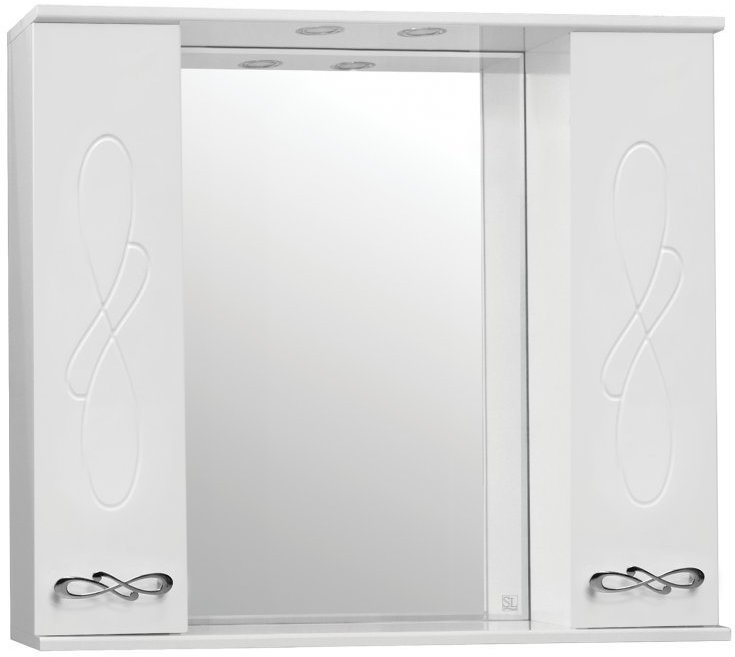 Зеркальный шкаф Style Line Венеция 90/С с подсветкой, белый