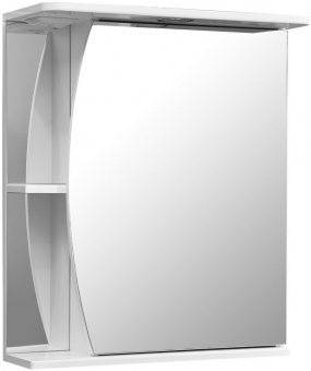 Зеркальный шкаф Stella Polar Лана 60/С с подсветкой, правый, белый