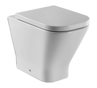 Комплект смывной бачок скрытого монтажа Roca + унитаз приставной Roca Gap с сиденьем микролифт + кнопка смыва (хром)