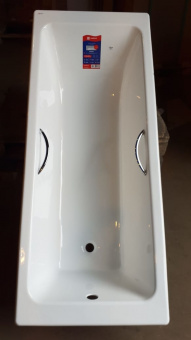 Ванна чугунная Оптима 160x70 с отверстиями для ручек
