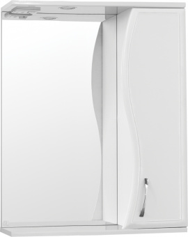 Зеркальный шкаф Style Line Эко Волна Панда Волна 60/С с подсветкой, белый