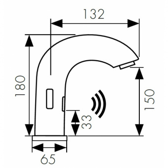 Смеситель для раковины Kaiser Sensor 38421 сенсорный
