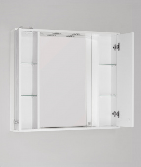 Зеркальный шкаф Style Line Венеция 90/С с подсветкой, белый