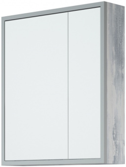 Зеркальный шкаф Corozo Айрон 70, серый/арт