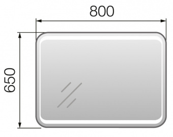 Зеркало Marka One Eco 80 с подсветкой