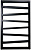 Полотенцесушитель электрический Terma Zigzag 83.5x50 черный металлик