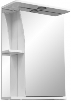 Зеркальный шкаф Stella Polar Винчи 50/С с подсветкой, правый, белый