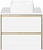 Тумба с раковиной Style Line Монако 60 Plus, ориноко/белый лакобель