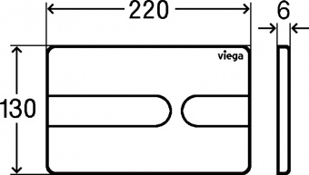 Кнопка смыва Viega Prevista Visign for Style 8613.1, черный глянцевый