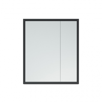 Зеркальный шкаф Corozo Айрон 60, черный/белый