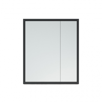 Зеркальный шкаф Corozo Айрон 70, черный/антик