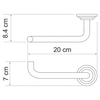 Настенный кронштейн для соединения душевого шланга Kaiser 0053 хром