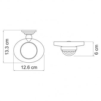 Настенный кронштейн для соединения душевого шланга Kaiser 0045 хром