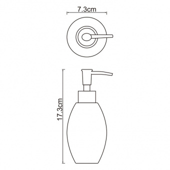 Дозатор для жидкого мыла Wasserkraft Ruwer K-6799
