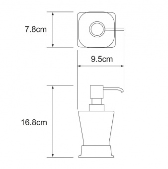 Дозатор для жидкого мыла Wasserkraft Amper K-5499BLACK