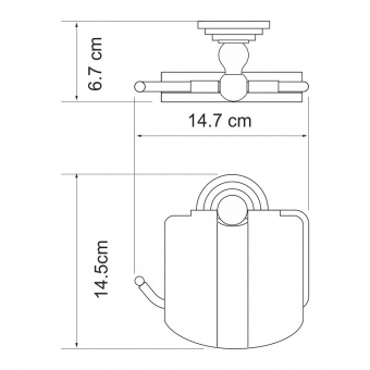 Держатель туалетной бумаги Wasserkraft Ammer K-7025 матовый хром