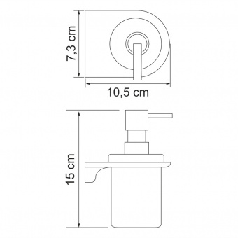 Дозатор для жидкого мыла Wasserkraft Kammel K-8399WHITE